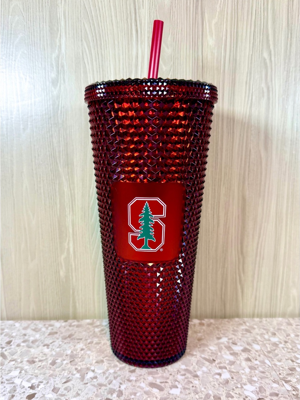 Starbucks Red Textured Tumbler Bottom Detail